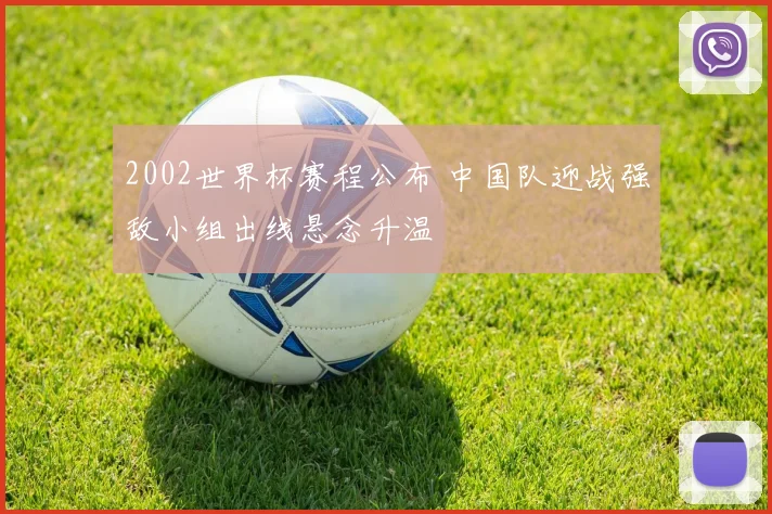 2002世界杯赛程公布 中国队迎战强敌小组出线悬念升温